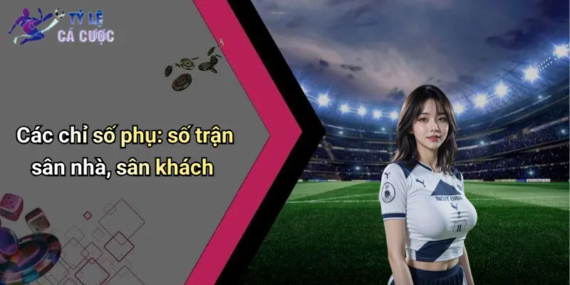 Các chỉ số phụ: số trận sân nhà, sân khách